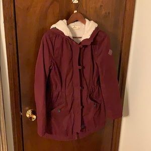 Hollister parka coat with Sherpa